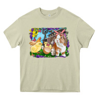 Mossy easter farm chicks and bunny Heavy Core Tee - RanaPortraitStore