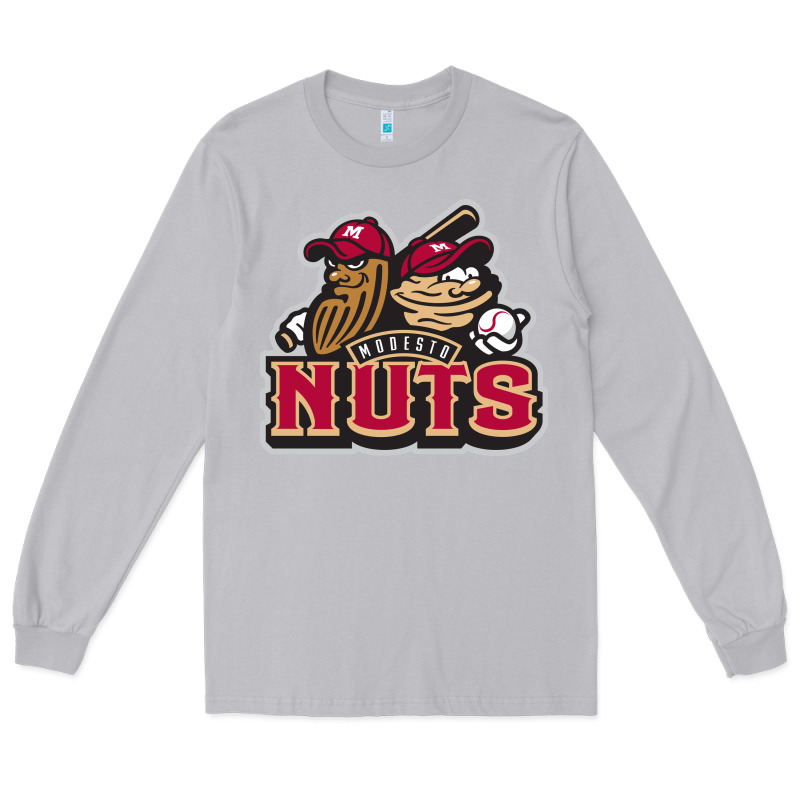 Modesto Nuts Baseball Long Sleeve Tee by linhVisuals | Teevron