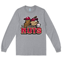 Heather Grey modesto nuts baseball Long Sleeve Tee - linhVisuals