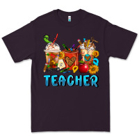Plum Teacher Coffee Cups Premium Tee - FaDigitalArtStudio