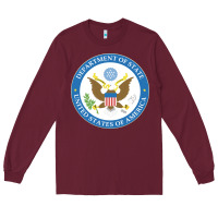 Burgundy us department of state 2 Long Sleeve Tee - linhVisuals