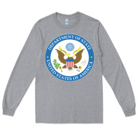 Heather Grey us department of state 2 Long Sleeve Tee - linhVisuals