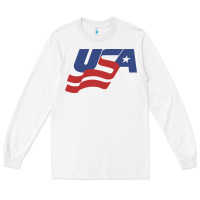 White usa hockey simple Long Sleeve Tee - linhVisuals
