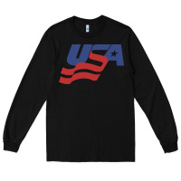Black usa hockey simple Long Sleeve Tee - linhVisuals