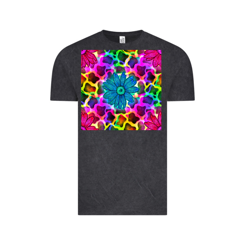Neon Cowhide With Flower Seamless Pattern Vintage Tee by BundleAndBundleShop | Teevron