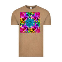 Vintage Coffee neon cowhide with flower seamless pattern Vintage Tee - BundleAndBundleShop