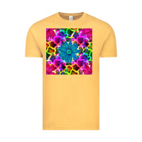 Vintage Mustard neon cowhide with flower seamless pattern Vintage Tee - BundleAndBundleShop