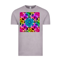 Vintage Zinc neon cowhide with flower seamless pattern Vintage Tee - BundleAndBundleShop
