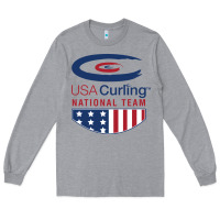 Heather Grey usa curling team Long Sleeve Tee - linhVisuals
