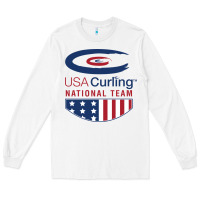 White usa curling team Long Sleeve Tee - linhVisuals