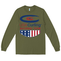 Army Green usa curling team Long Sleeve Tee - linhVisuals