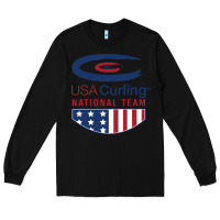 Black usa curling team Long Sleeve Tee - linhVisuals