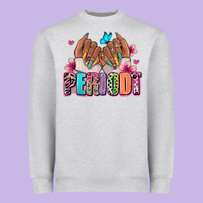 Periodt Afro Woman Nail Art Heavyweight Sweatshirt Designed By Ranaportraitstore