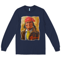 Navy geronimo apache warrior native american t shirt Long Sleeve Tee - linhVisuals
