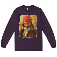 Plum geronimo apache warrior native american t shirt Long Sleeve Tee - linhVisuals