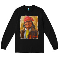 Black geronimo apache warrior native american t shirt Long Sleeve Tee - linhVisuals