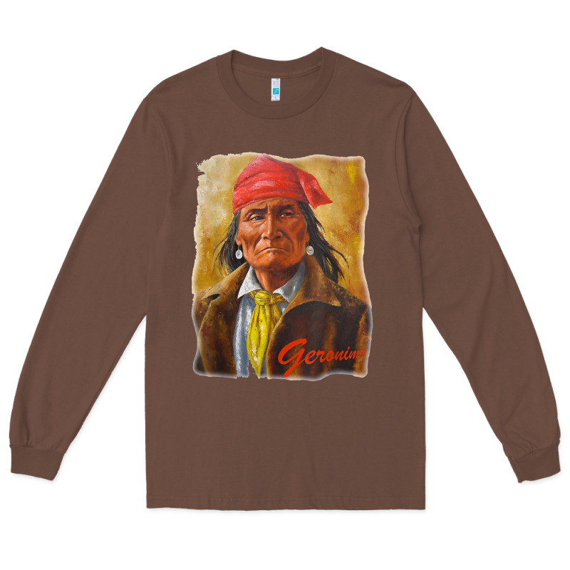Geronimo Apache Warrior Native American T Shirt Long Sleeve Tee by linhVisuals | Teevron
