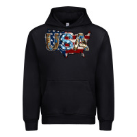 Black usa american flag background Urban Hoodie - Jasminsmagicworld
