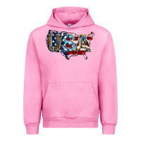 Fuchsia Pink usa american flag background Urban Hoodie - Jasminsmagicworld