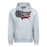 Heather Grey usa american flag background Urban Hoodie - Jasminsmagicworld