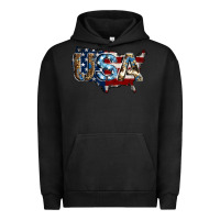 Pigment Black usa american flag background Urban Hoodie - Jasminsmagicworld