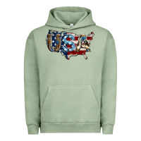 Pigment Oil Green usa american flag background Urban Hoodie - Jasminsmagicworld