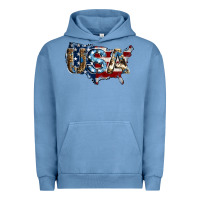 Pigment Pebble Blue usa american flag background Urban Hoodie - Jasminsmagicworld