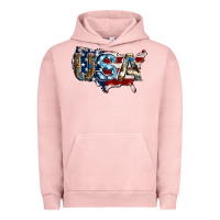 Pigment Salmon usa american flag background Urban Hoodie - Jasminsmagicworld