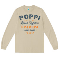 Mushroom Mens Poppi Like a Regular Grandpa Funny Fathers Day Long Sleeve Tee - linhVisuals