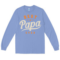 Colony Blue Mens Best Papa Ever Funny Fathers Day Long Sleeve Tee - linhVisuals