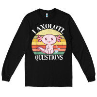 Black i axolotl questions funny axolotl costume for axolotl lovers t shirt Long Sleeve Tee - linhVisuals