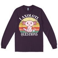 Plum i axolotl questions funny axolotl costume for axolotl lovers t shirt Long Sleeve Tee - linhVisuals