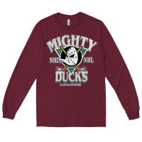 Burgundy vintage mighty sports ducks Long Sleeve Tee - linhVisuals