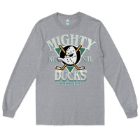Heather Grey vintage mighty sports ducks Long Sleeve Tee - linhVisuals