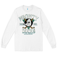 White vintage mighty sports ducks Long Sleeve Tee - linhVisuals