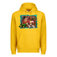Lemon farm life tractor cow pig rooster Premium Hoodie - Artiststas