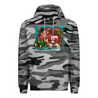 Slate Camo farm life tractor cow pig rooster Premium Hoodie - Artiststas