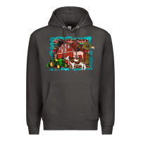 Smoke farm life tractor cow pig rooster Premium Hoodie - Artiststas