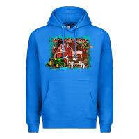 True Royal farm life tractor cow pig rooster Premium Hoodie - Artiststas