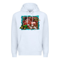White farm life tractor cow pig rooster Premium Hoodie - Artiststas
