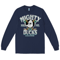 Navy vintage mighty sports ducks Long Sleeve Tee - linhVisuals