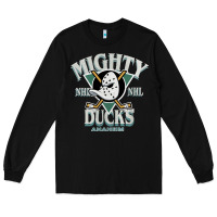Black vintage mighty sports ducks Long Sleeve Tee - linhVisuals