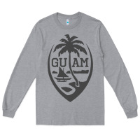 Heather Grey guam seal guam flag usa guamanian chamorro gifts pullover hoodie Long Sleeve Tee - linhVisuals