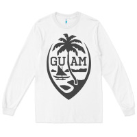 White guam seal guam flag usa guamanian chamorro gifts pullover hoodie Long Sleeve Tee - linhVisuals