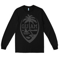 Black guam seal guam flag usa guamanian chamorro gifts pullover hoodie Long Sleeve Tee - linhVisuals