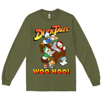Army Green woo hoo duck tales art gift for fans Long Sleeve Tee - linhVisuals