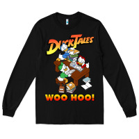 Black woo hoo duck tales art gift for fans Long Sleeve Tee - linhVisuals