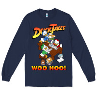 Navy woo hoo duck tales art gift for fans Long Sleeve Tee - linhVisuals