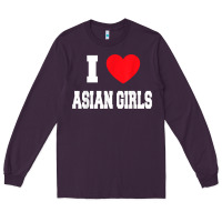 Plum i love asian girls t shirt Long Sleeve Tee - linhVisuals