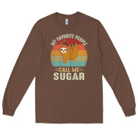 Chestnut womens my favorite people call me sugar cute sloth lover grandma Long Sleeve Tee - linhVisuals